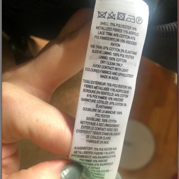 French Connection Brocade Lace back Bomber - Picture 7 of 7